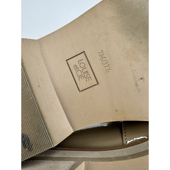 Louise et Cie Exlixen Loafers Women’s 7M Beige Patent Leather Gold Buckle Preppy - Picture 10 of 11